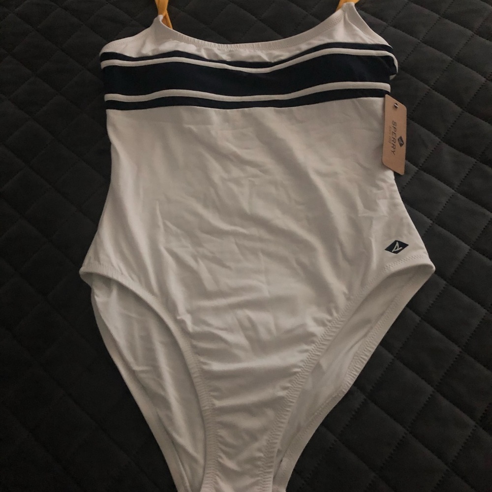 White swim suit.